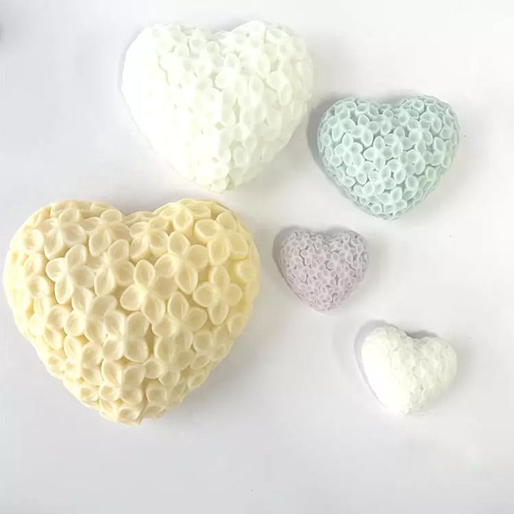 3 Inch Rose Heart Mold - Med