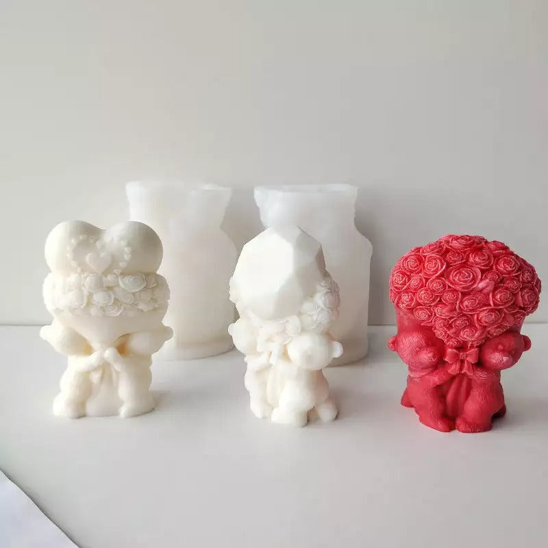 Bear with Heart Bouquet